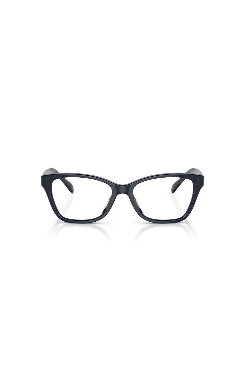 COACH 52mm Butterfly optical glasses, Alternate, color, Blue