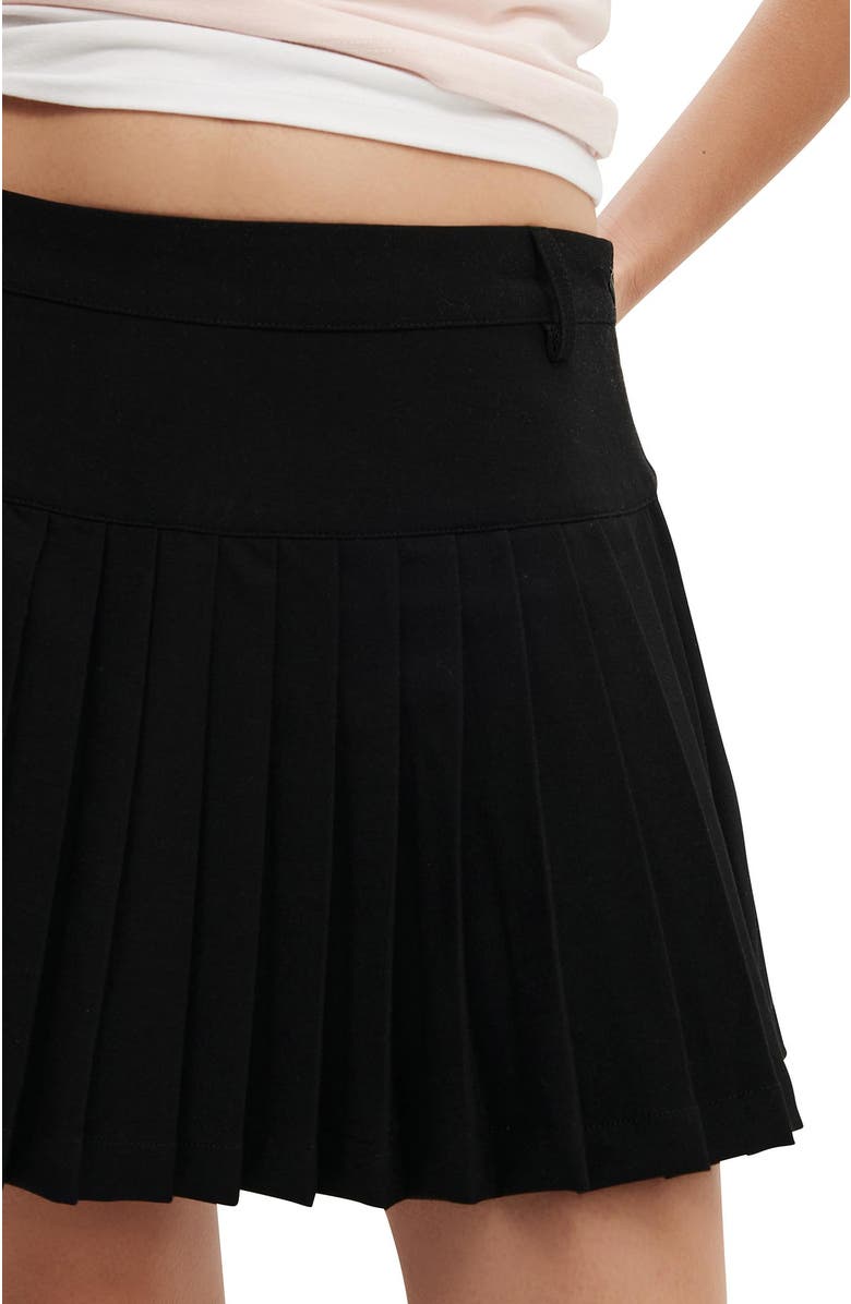 Cotton On Women's Luis Suiting Pleated Skirt, Alternate, color, Black
