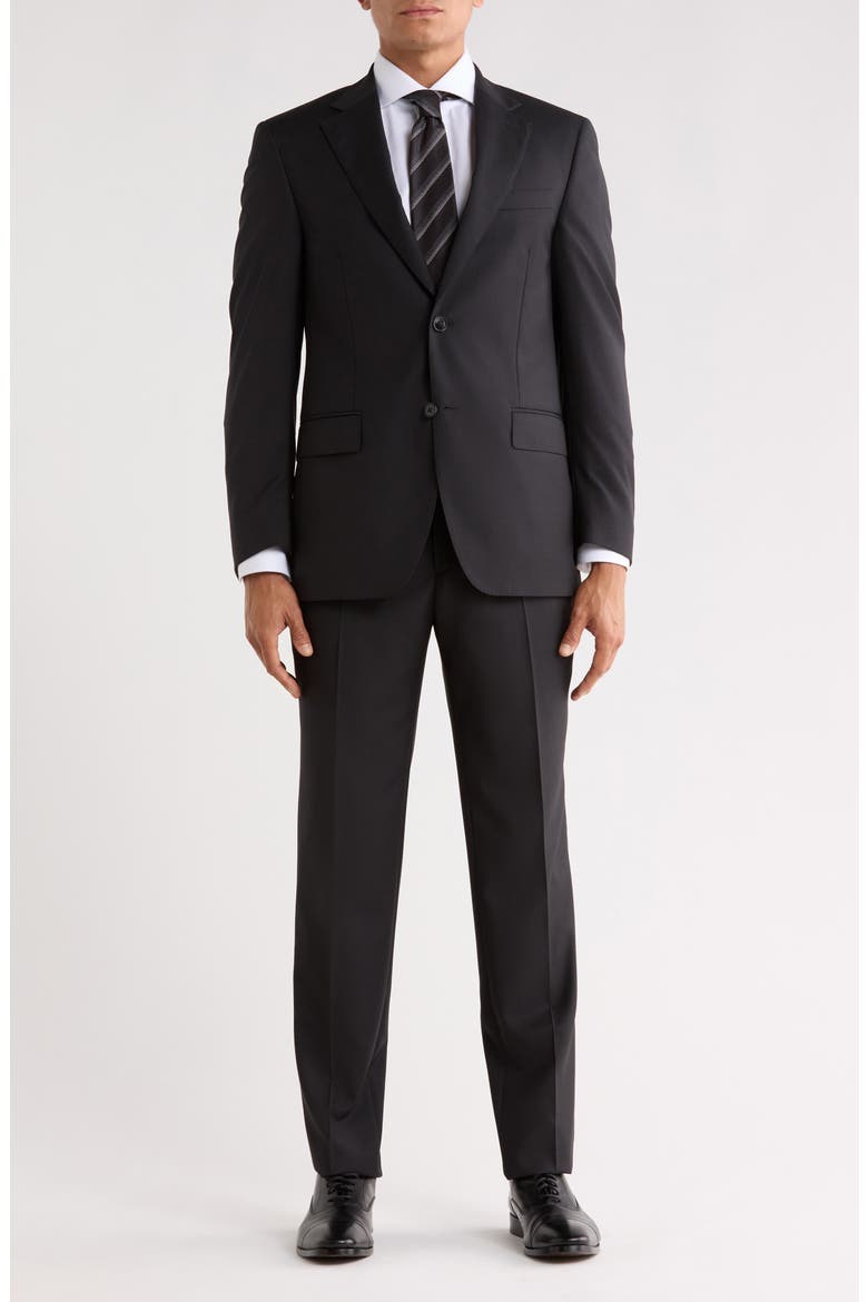 Flynn Classic Wool Suit, Main, color, BLACK