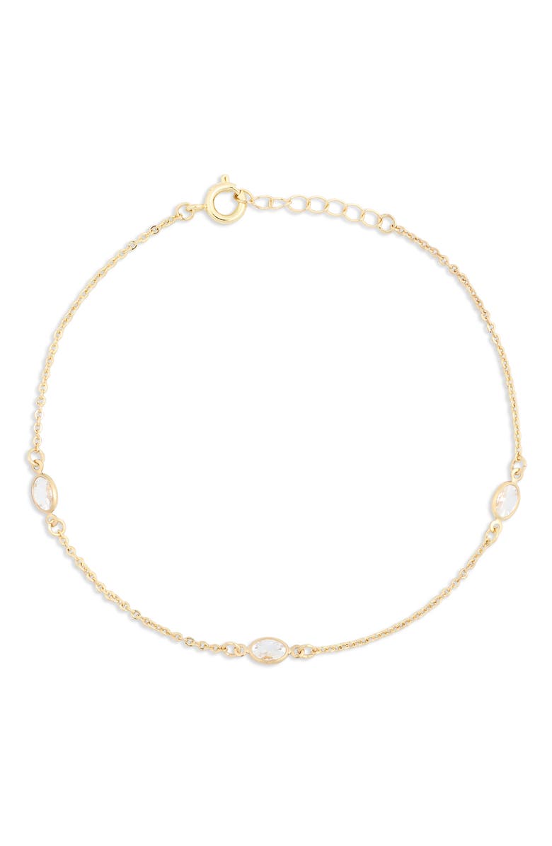 NORDSTROM RACK CZ Station Chain Anklet, Main, color, 