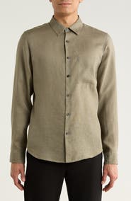Theory Irving Linen Button-Up Shirt