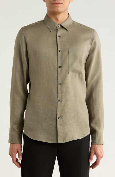Theory Irving Linen Button-Up Shirt