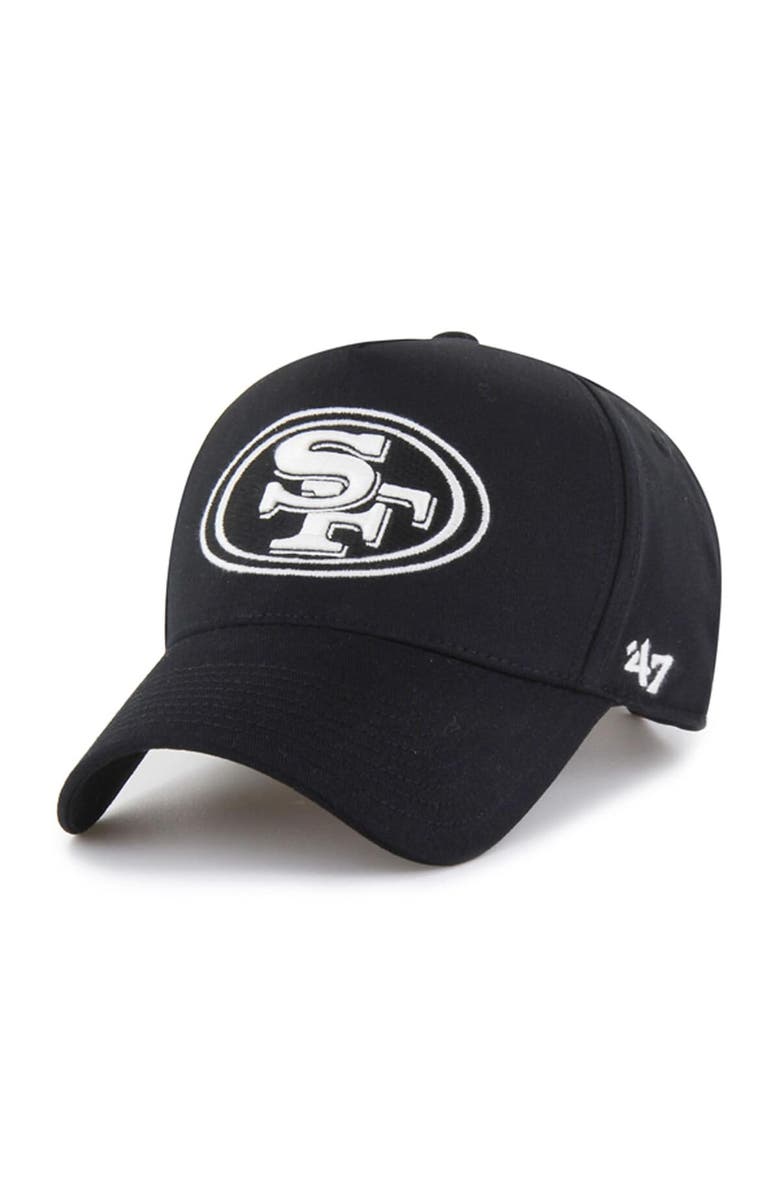 '47 Men's '47 Black San Francisco 49ers Foundation Offside Adjustable Hat, Alternate, color, Black