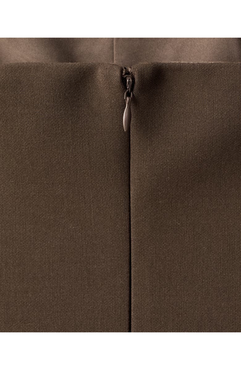 MANGO Strapless Fit & Flare Minidress, Alternate, color, Chocolate