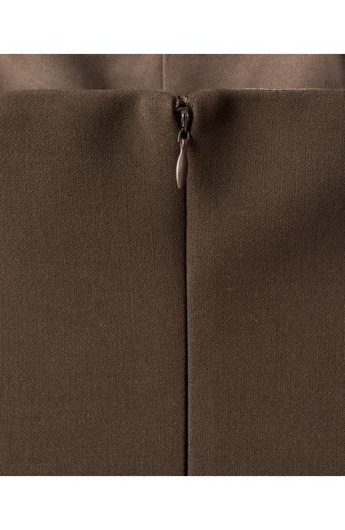 Mango Strapless Fit & Flare Minidress In Brown