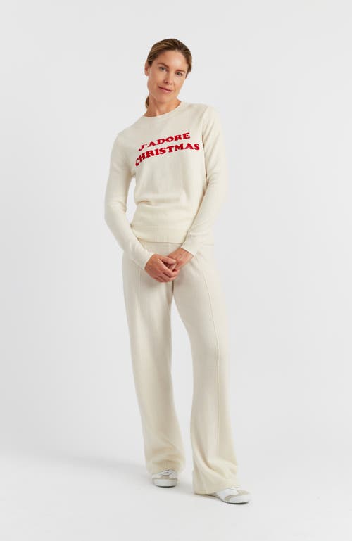 Chinti & Parker Wool-cashmere J'adore Christmas Sweater In Neutral