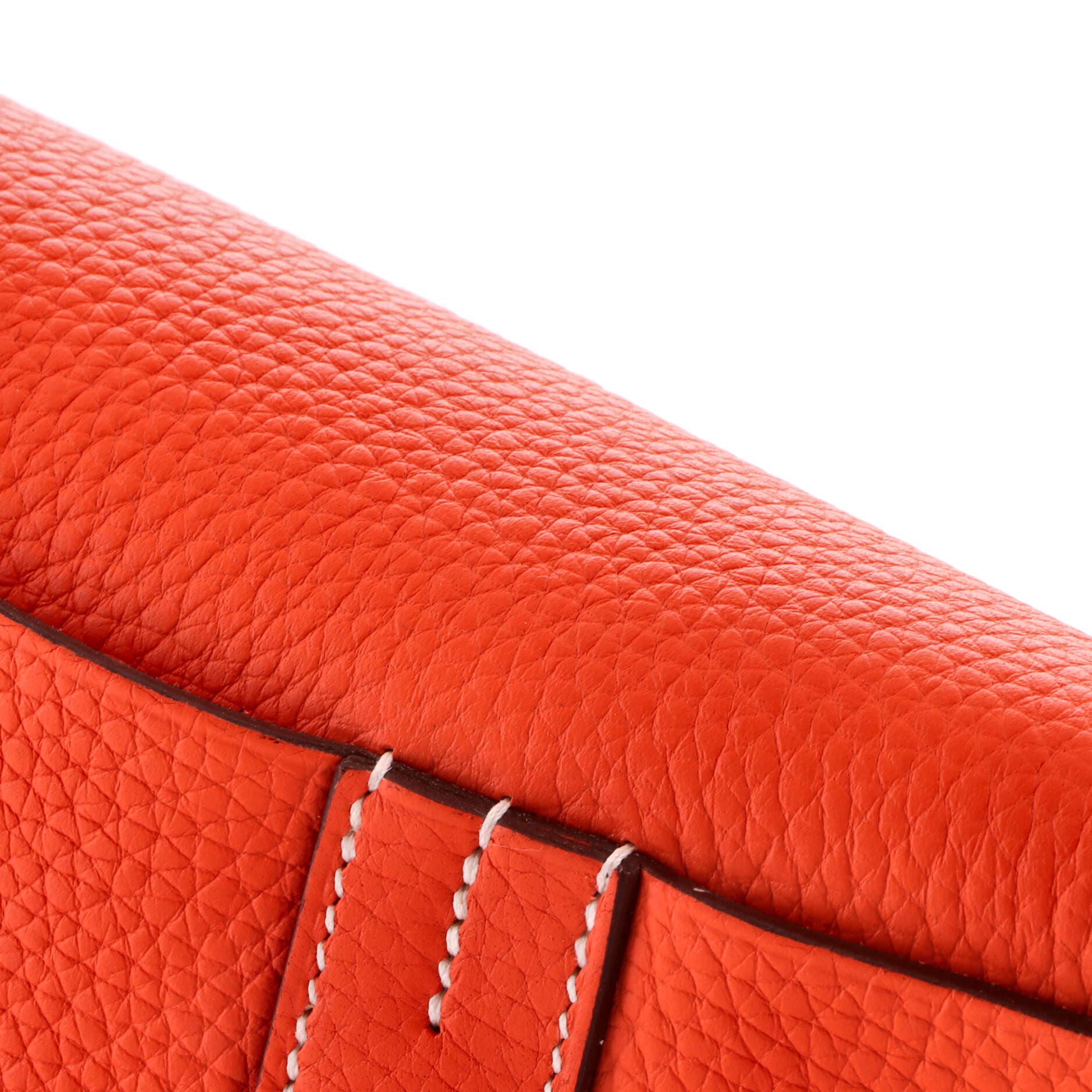 Pre-Owned Hermes Halzan Bag Clemence 31, Alternate, color, Orange Poppy