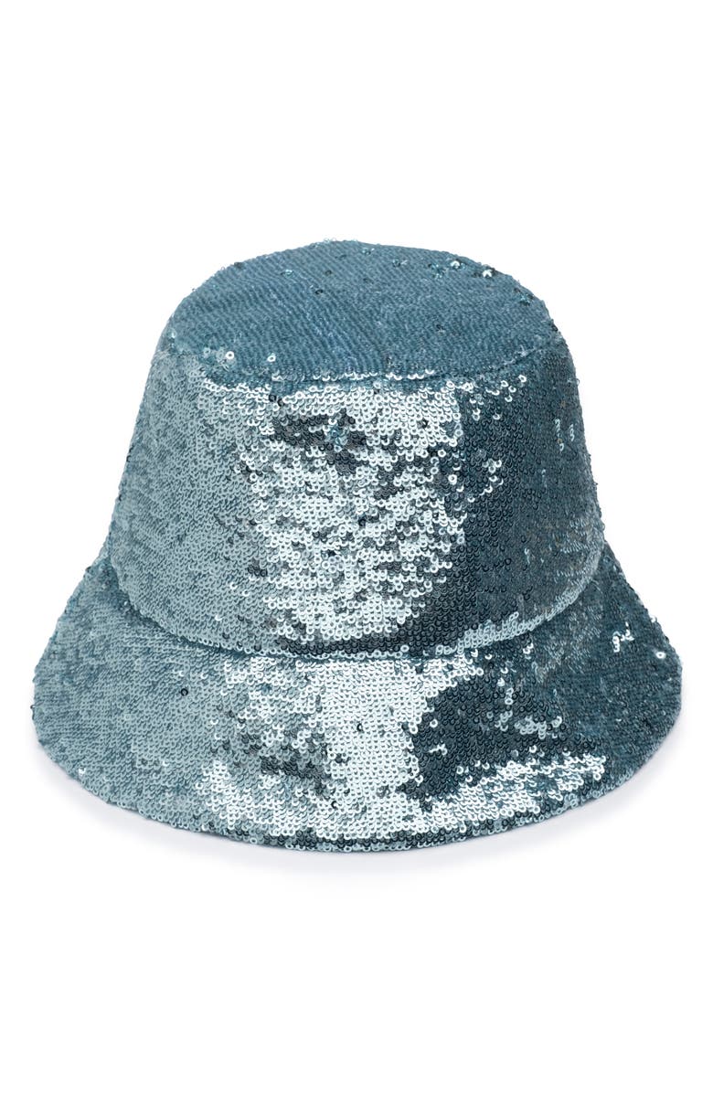 Eugenia Kim Seafoam Sequin Bucket Hat, Main, color, 