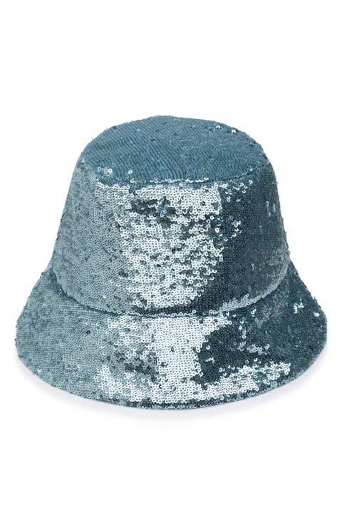Seafoam Sequin Bucket Hat