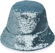 Eugenia Kim Seafoam Sequin Bucket Hat