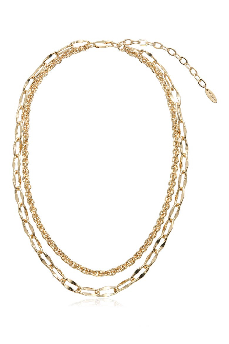 Layered Chain Necklace, Main, color, GOLD