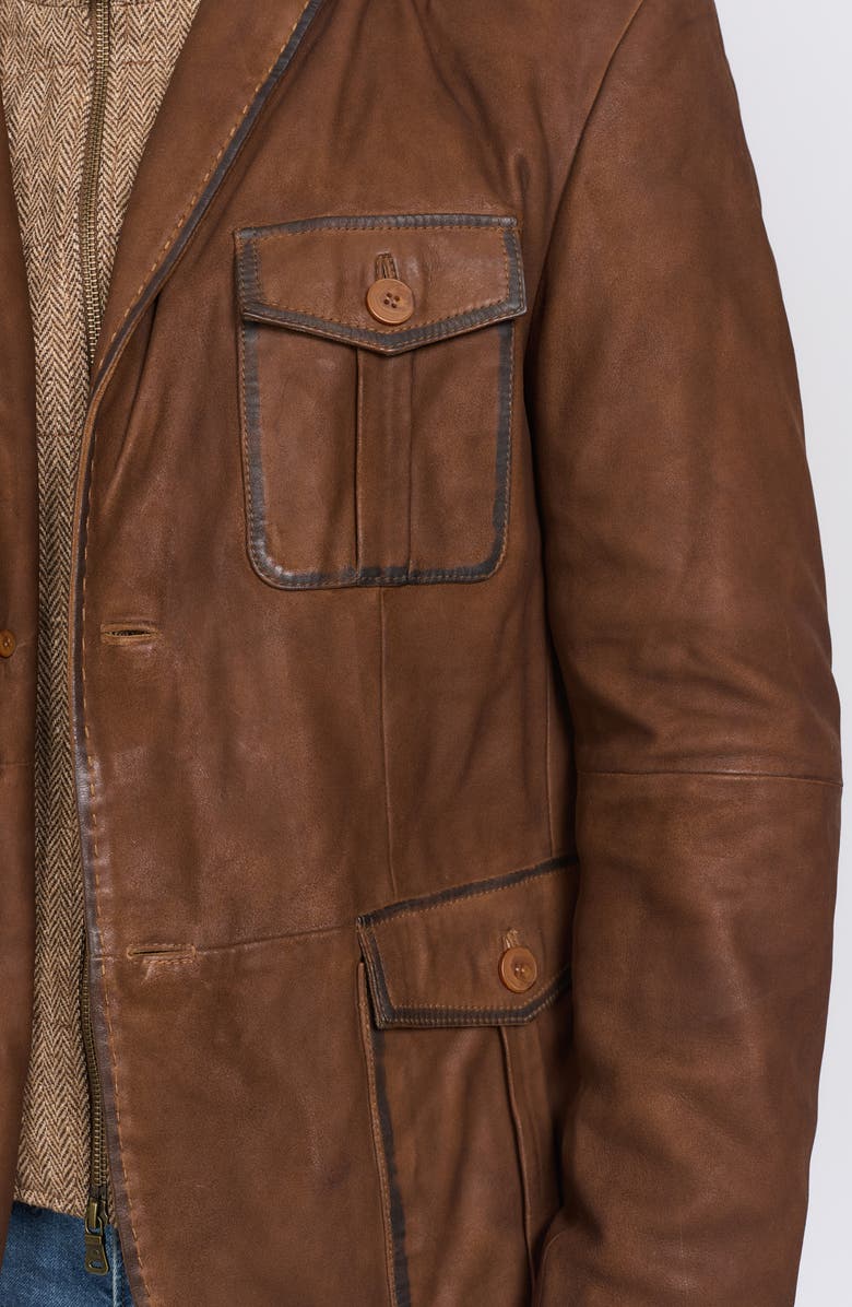 FLYNT Distressed Leather Jacket, Alternate, color, New Mexico