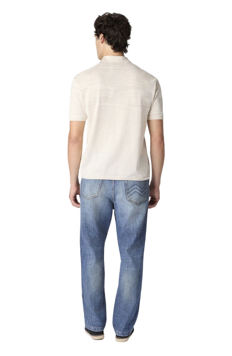 Missoni Flamed Mercerized Cotton Polo Shirt, Alternate, color, Blue