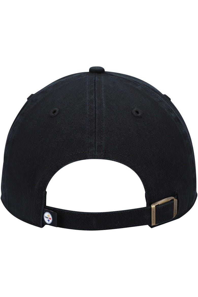 Men's '47 Pittsburgh Steelers Clean Up Alternate Adjustable Hat, Alternate, color, BLACK