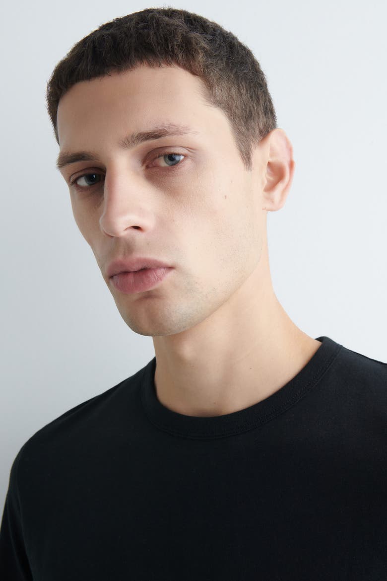 Brushed-Cotton Shirt, Alternate, color, BLACK