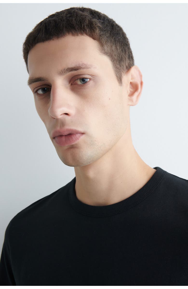 COS Brushed-Cotton Shirt, Alternate, color, Black