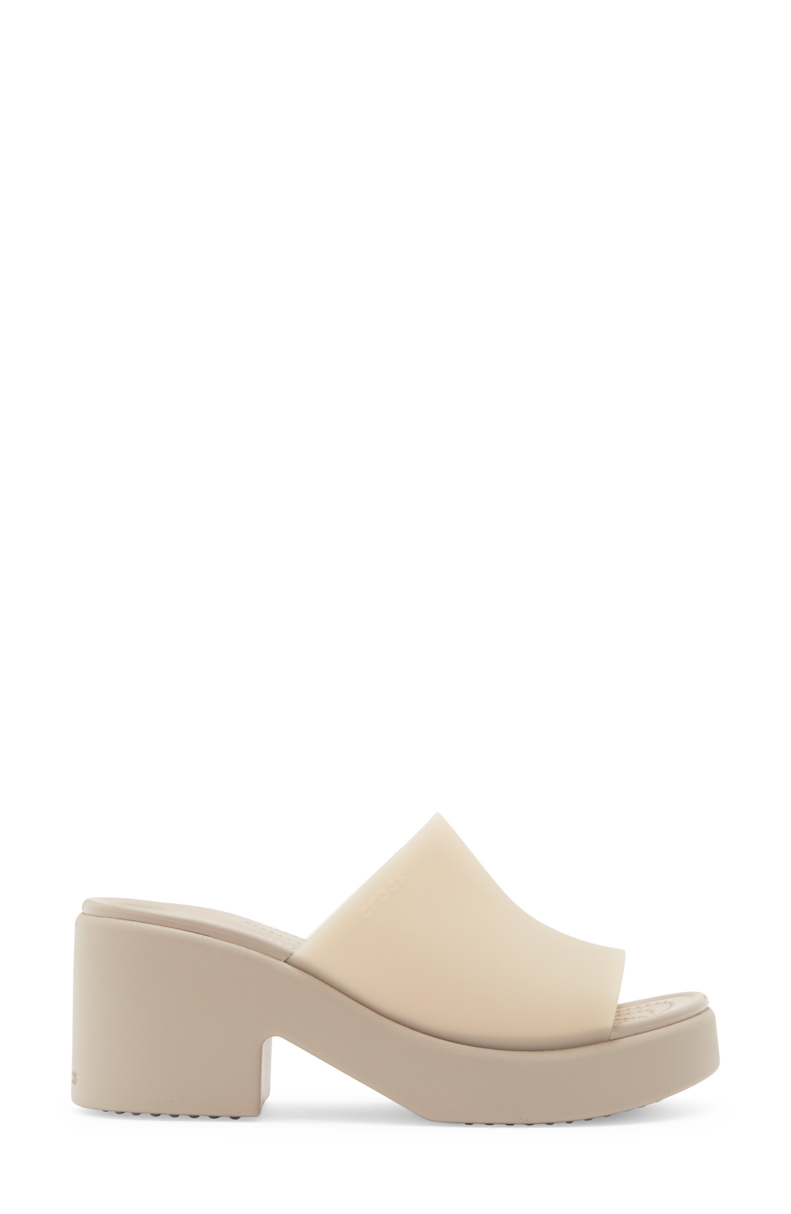 CROCS Brooklyn Platform Slide Sandal, Alternate, color, Taupe