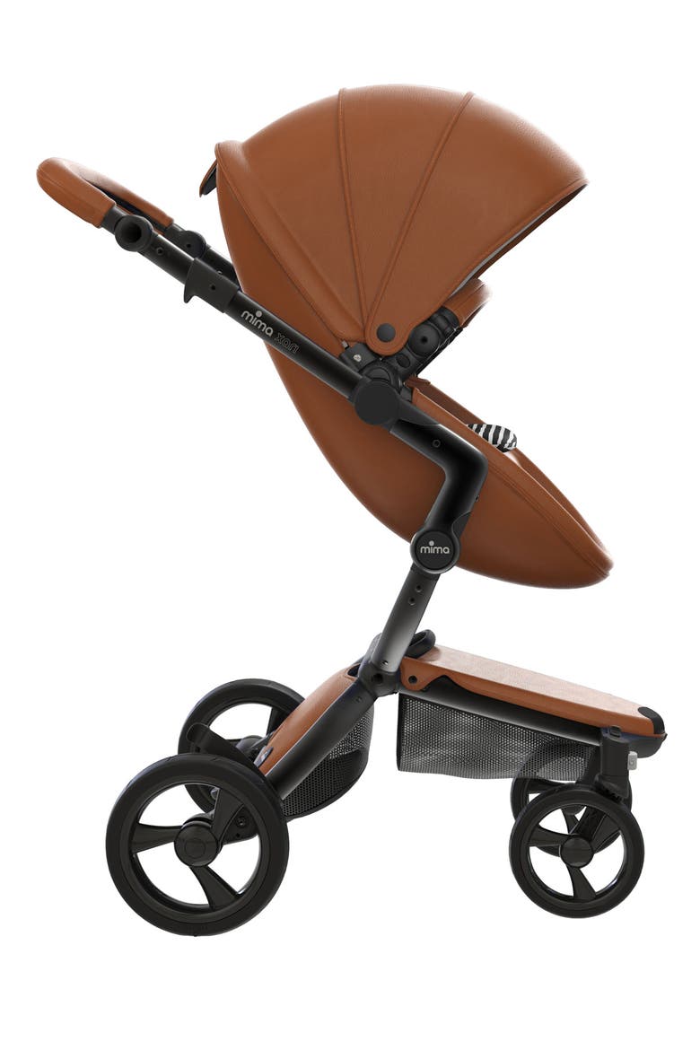 Xari 4G Black Chassis Stroller with Reversible Reclining Seat & Carrycot, Alternate, color, CAMEL/ BLACK & WHITE