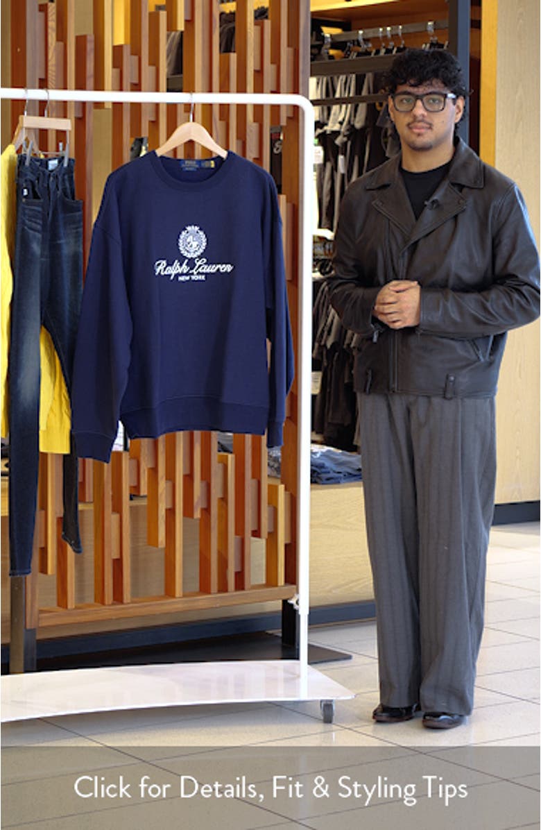 Relaxed Fit Fleece Graphic Sweatshirt, sales video thumbnail