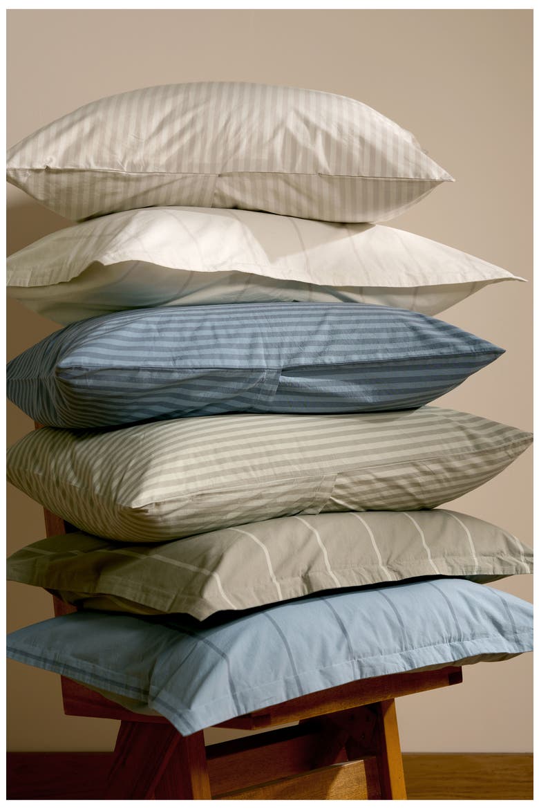 Percale Pillowcases, Alternate, color, DUSK STRIPE