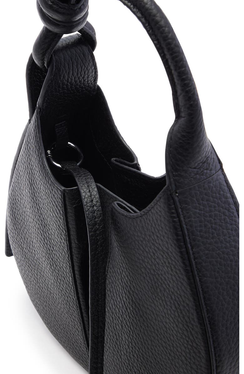 behno Mini Ina Inverted Pleat Crossbody Bag, Alternate, color, Black