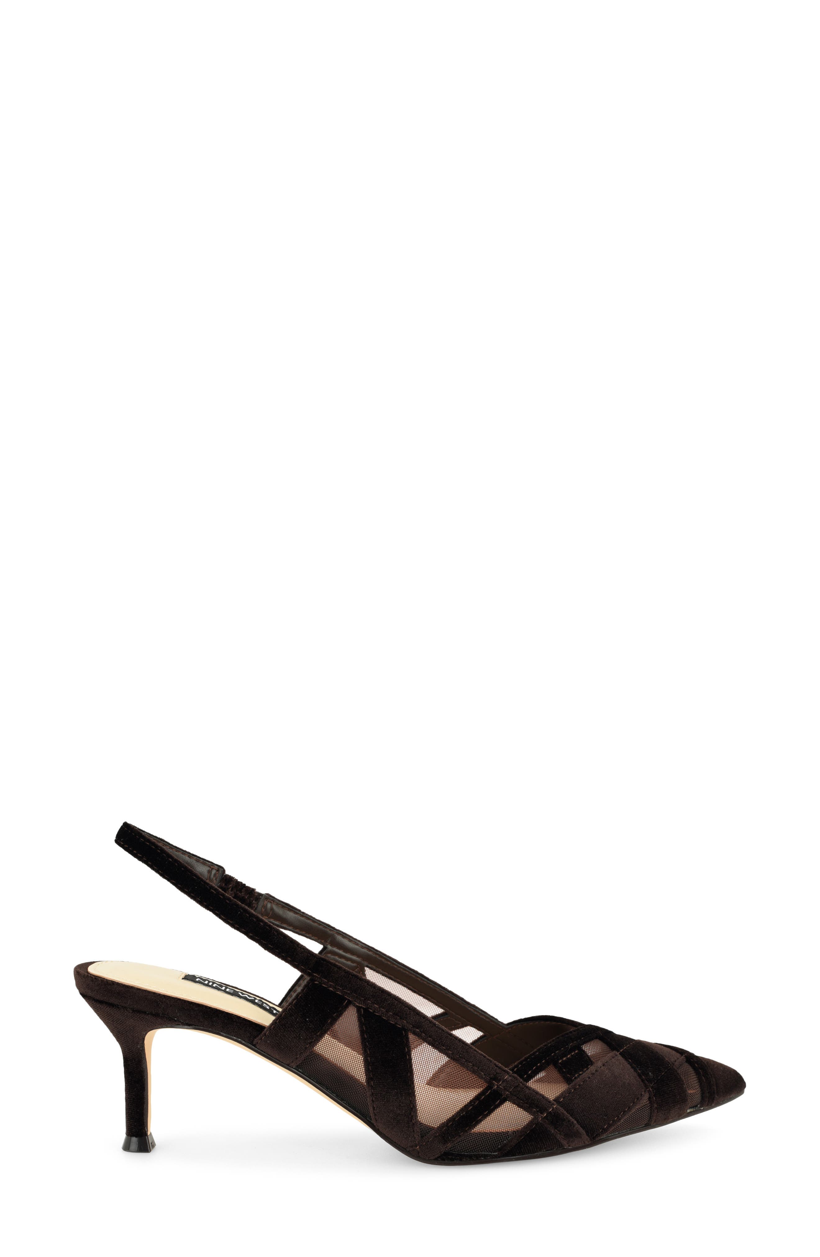 Ellite Slingback Pump, Alternate, color, DARK BROWN