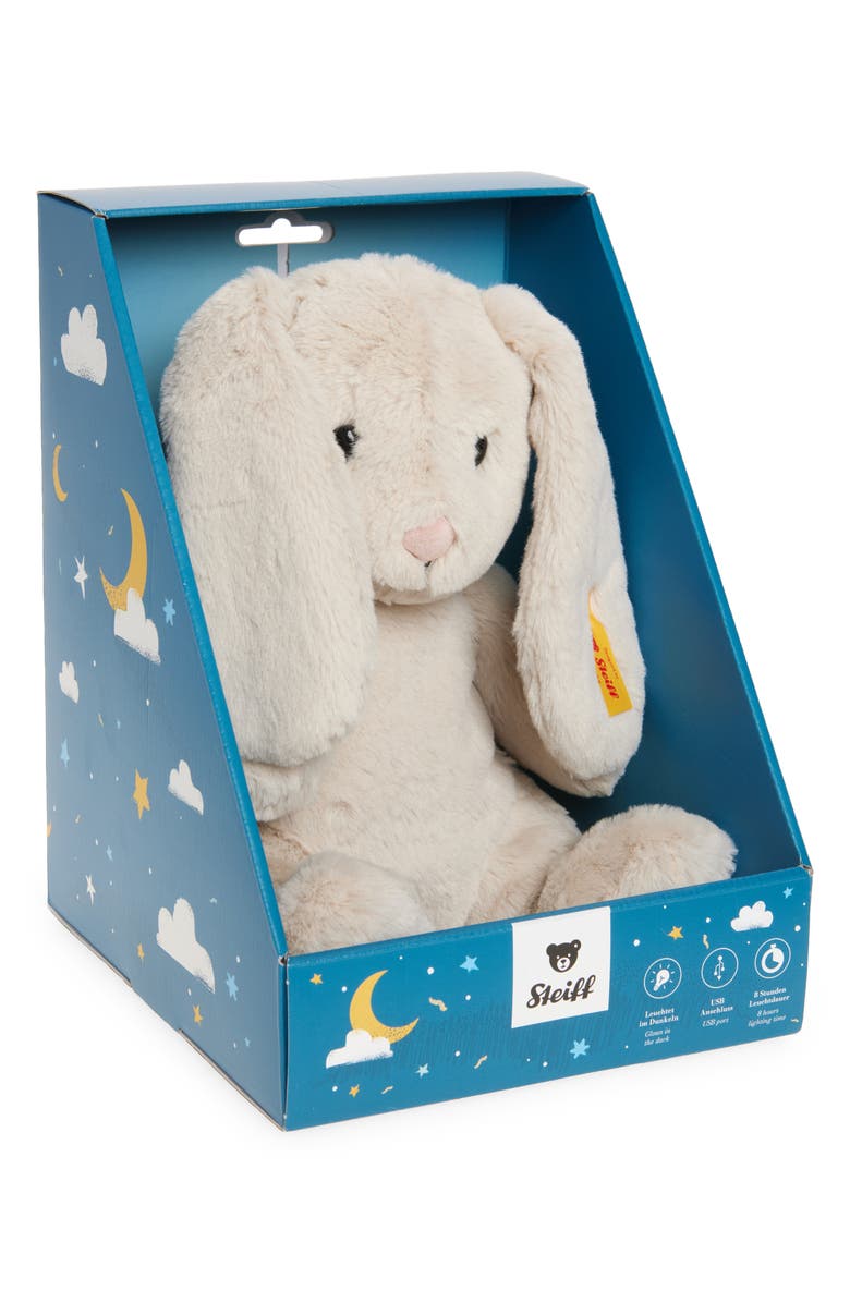 Steiff Light at Night Hoppie Rabbit Stuffed Animal, Alternate, color, Pale Grey