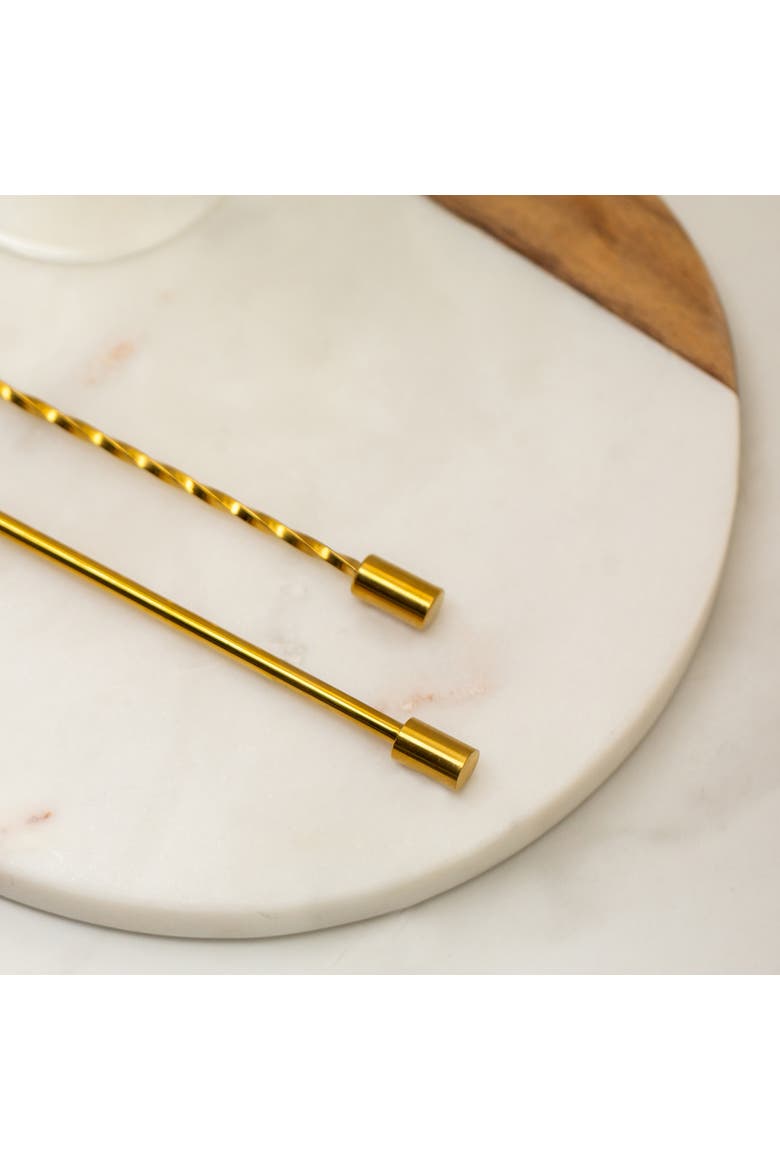 Gold Bar Spoons, Combo Set of 2, Alternate, color, Gold