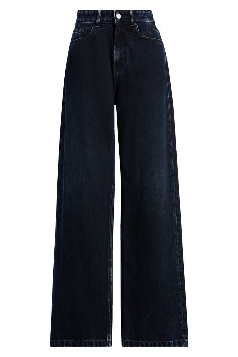 Marlene High Waist Wide Leg Jeans, Alternate, color, DARK BLUE