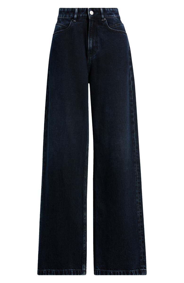 BOSS Orange Marlene High Waist Wide Leg Jeans, Alternate, color, Dark Blue
