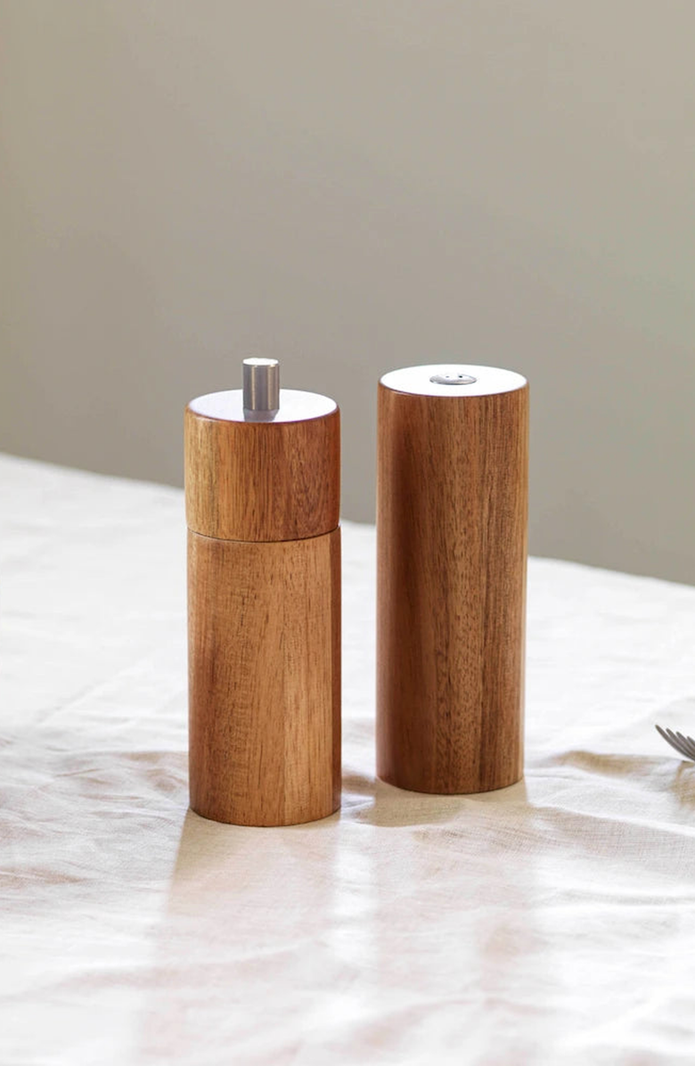 PUBLIC GOODS Pepper Mill and Salt Shaker Set, Alternate, color, Acacia Wood