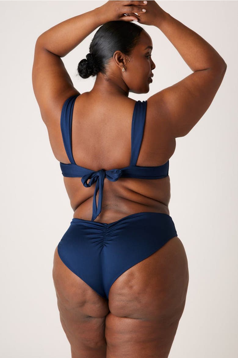 The High-Waisted Scrunch Bottoms, Alternate, color, Soft Navy