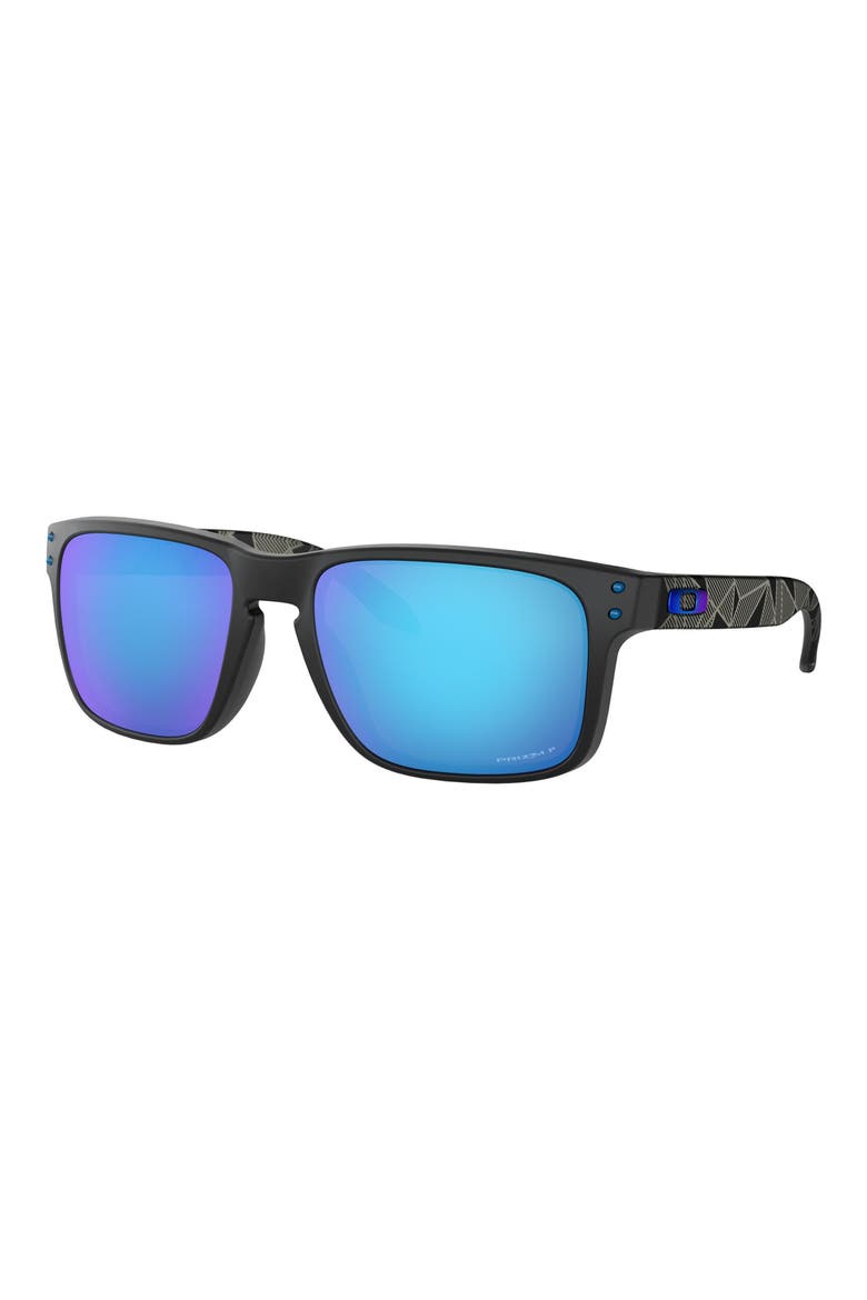 Holbrook™ 57mm Prizm™ Polarized Keyhole Sunglasses, Alternate, color, MATTE BLACK