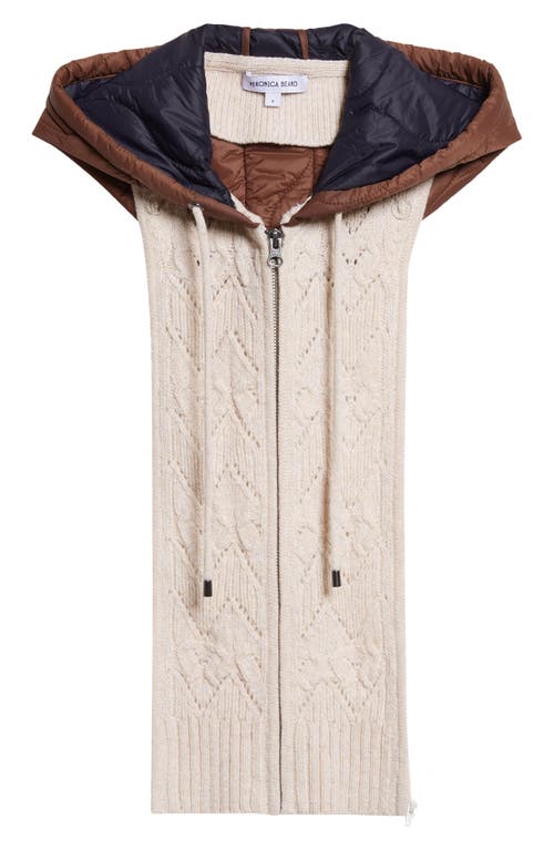 Veronica Beard Orine Wool Blend Hooded Dickey In White