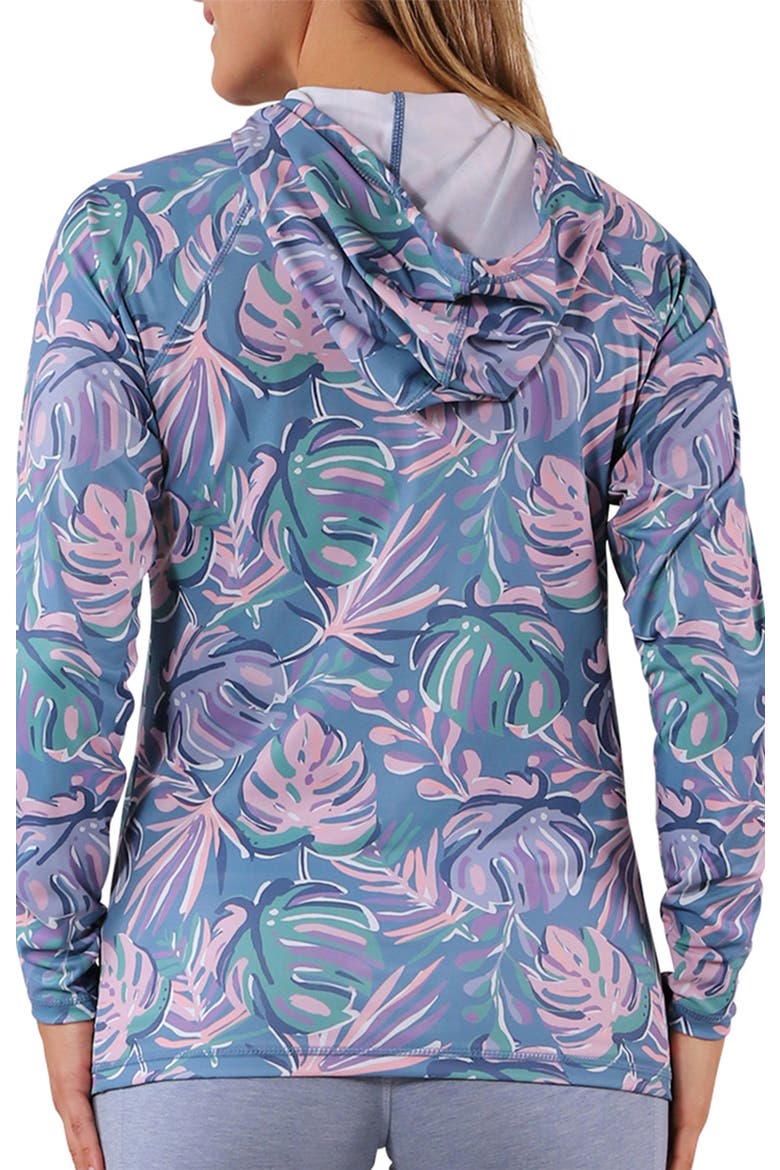 Pullover Hoodie, Alternate, color, Pastel Palms