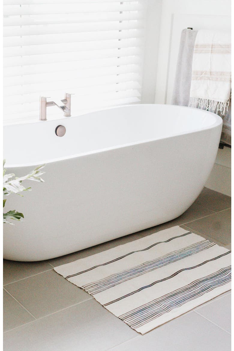Aden Bath Mat, Alternate, color, Natural/Navy