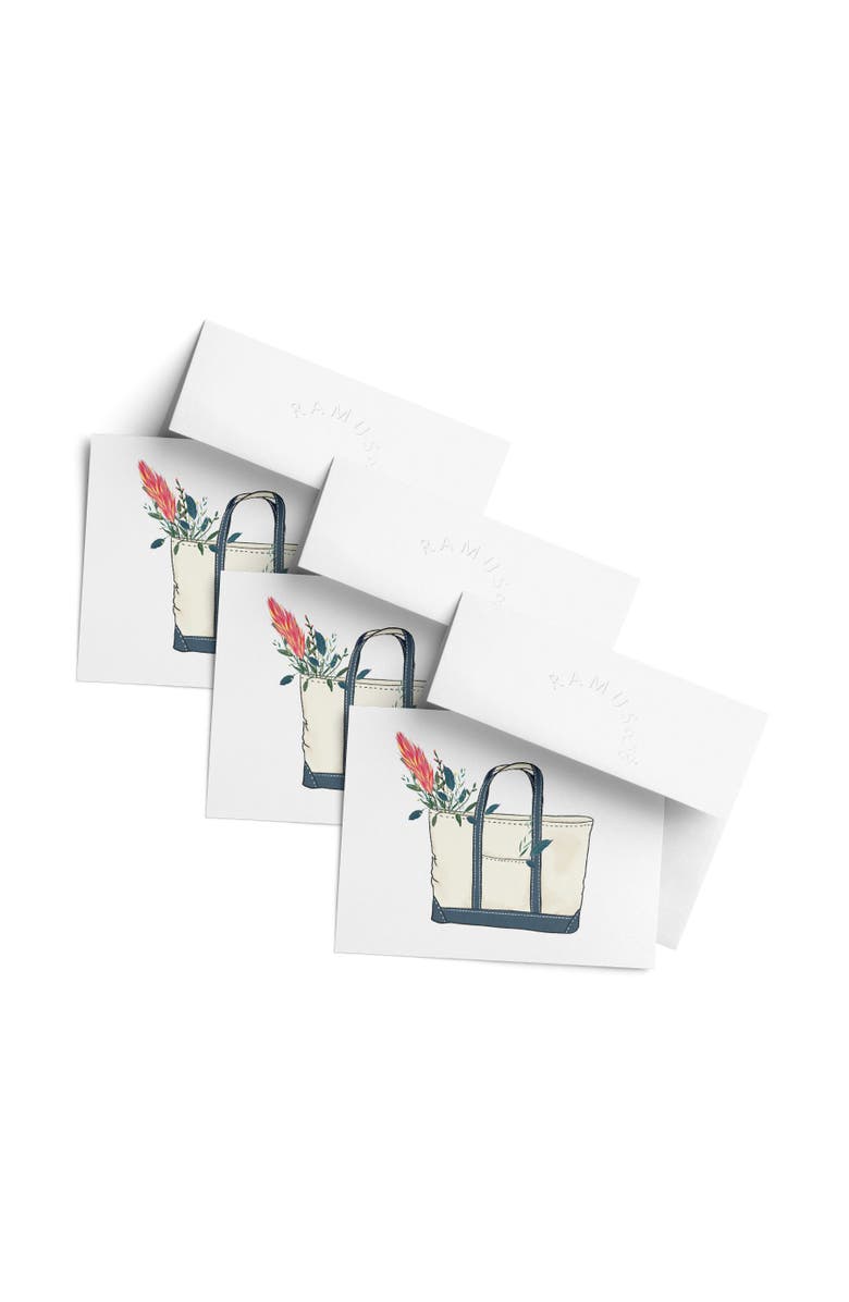 Ramus & Co Everyday Greeting Card Pack (3ct) "Tote Bag With Flowers", Main, color, Multi-Pack