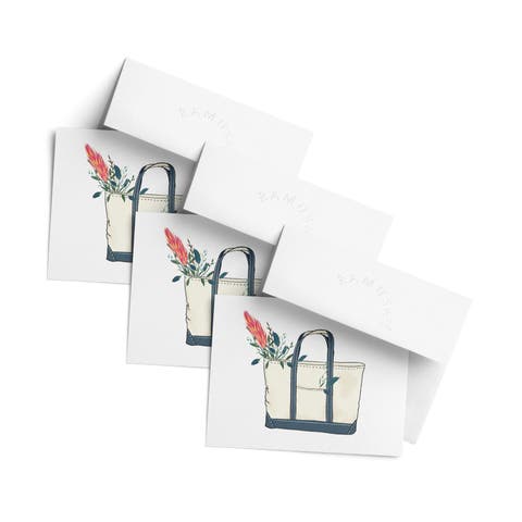 Everyday Greeting Card Pack (3ct) "Tote Bag With Flowers"