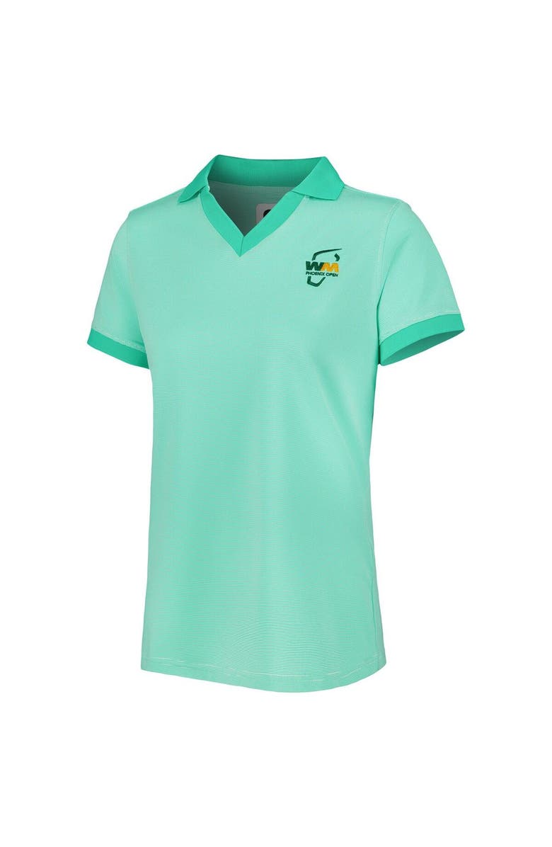 FOOTJOY Women's FootJoy Mint WM Phoenix Open End on End Lisle ProDry V-Neck Golf Polo, Alternate, color, 