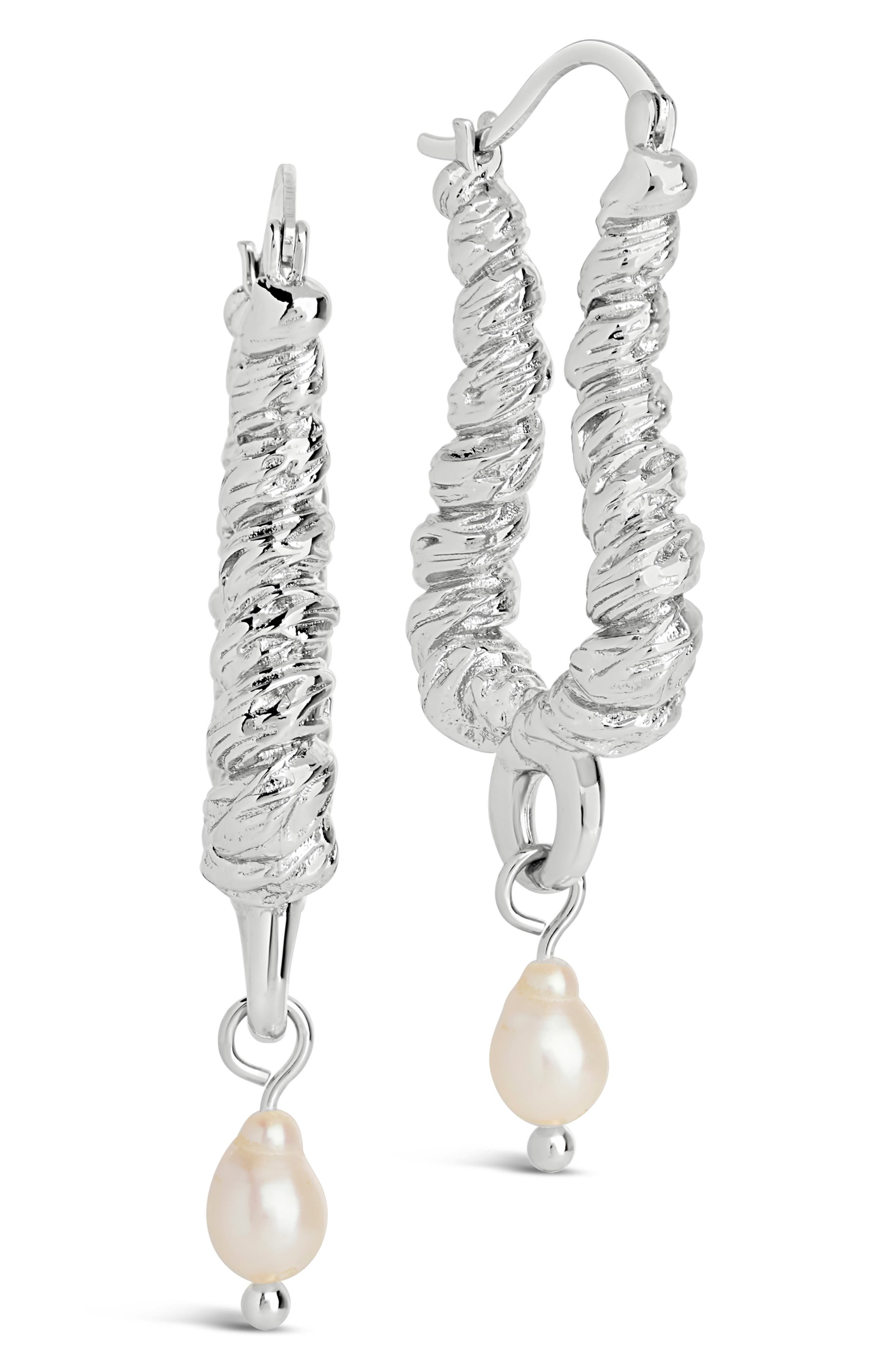 Sylvie Freshwater Pearl Hoop Earrings