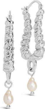 Sterling Forever Sylvie Freshwater Pearl Hoop Earrings