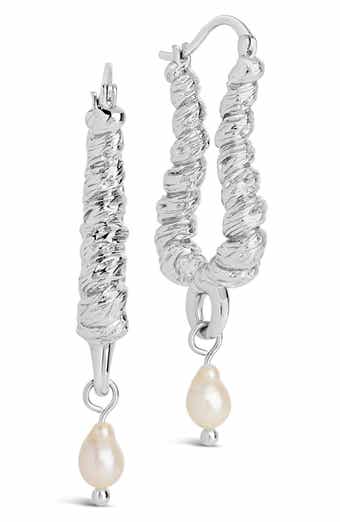 Sylvie Freshwater Pearl Hoop Earrings
