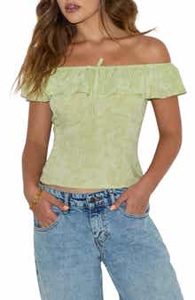 Motel Yokai Paisley Off the Shoulder Top