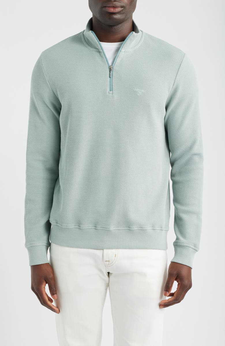 Barbour Ravensworth Quarter Zip Pullover, Main, color, Dusty Slate