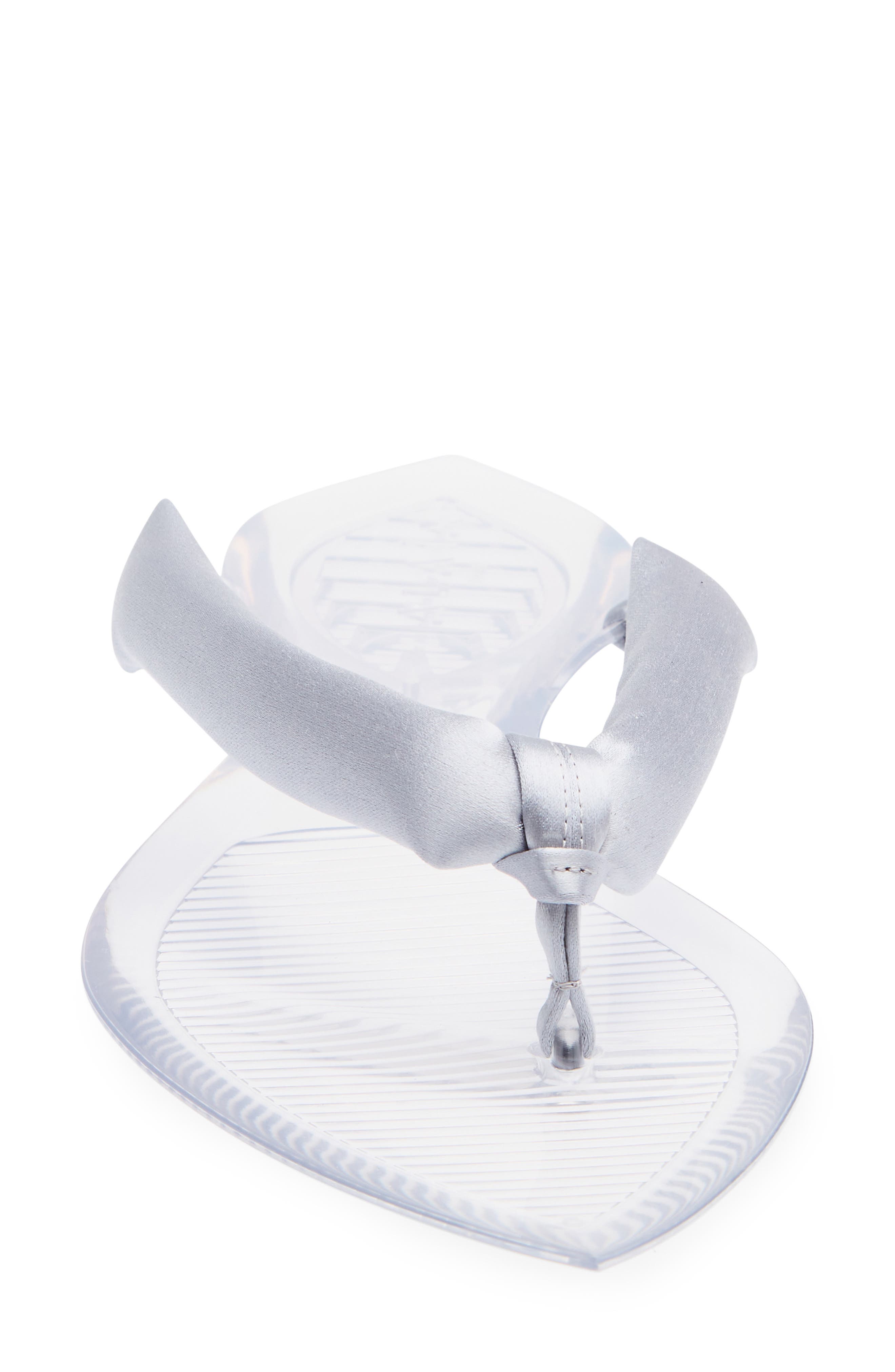 Invisible Padded Thong Sandal, Alternate, color, ARGENT