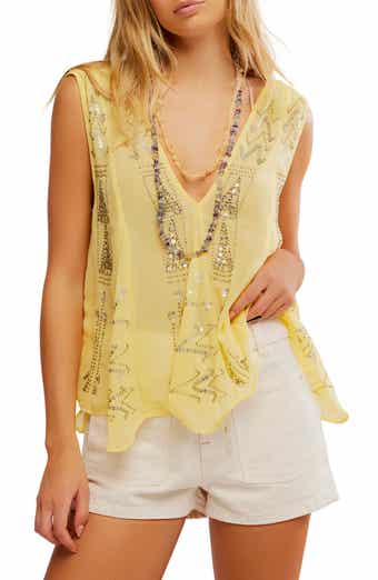 Free People Ibiza Embellished Top