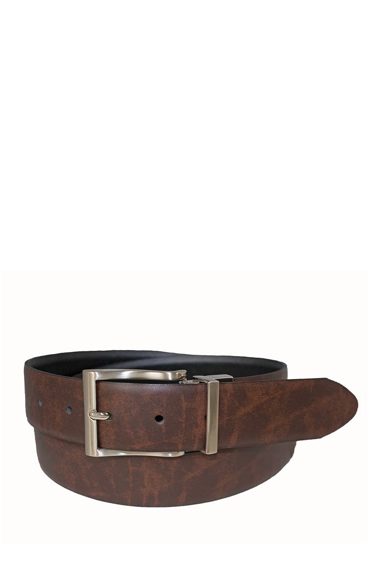 Bosca Reversible 35mm Marbled Leather Belt, Main, color, 