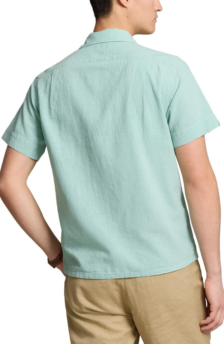 Polo Ralph Lauren Linen & Cotton Camp Shirt, Alternate, color,