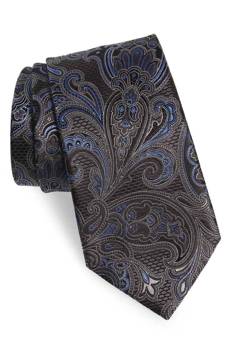 ZEGNA Ermenegildo Zegna Paisley Silk Tie, Main, color,