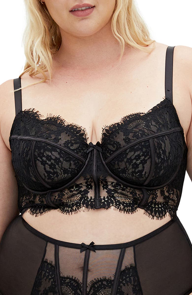 City Chic Arabella Longline Underwire Bra, Main, color, 